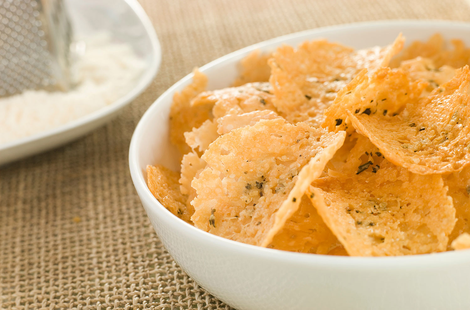 Parmesan Crisps with cheese grater