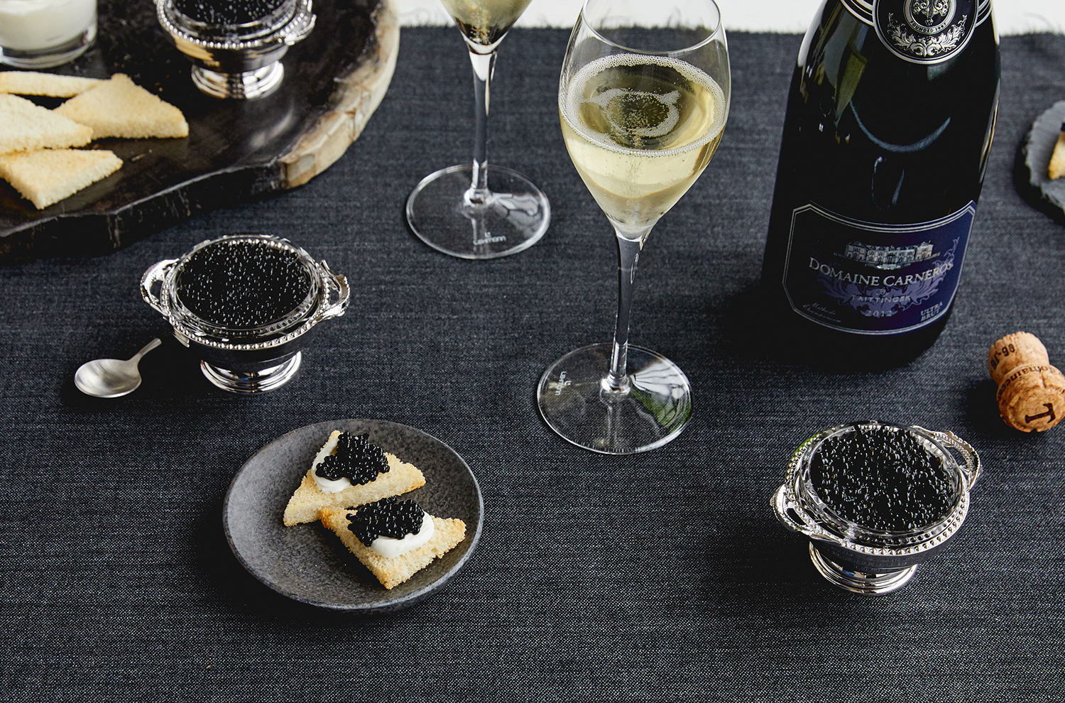 Caviar and sparkling wine event 